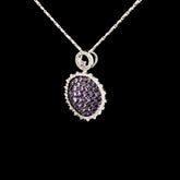 Elegant Diamond Amethyst Pendant